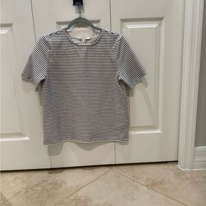 LOFT Black and White Striped Tee
